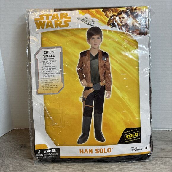 Star Wars Han Solo Halloween Costume 4 Piece Boys Small 4 - 6 New in Package - Picture 1 of 7